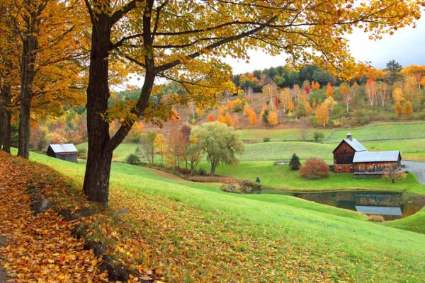 Fall scenery near Killington, Vermont