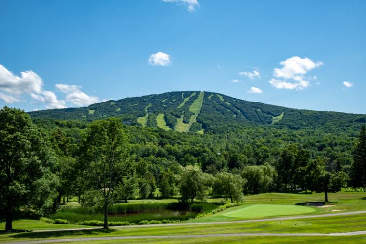 a golf course in the Green Mountains